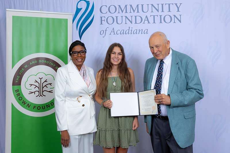 CFA Board Chair Dr. Deadria “Dee” Garrett, 2024 Emmy Noether Silver Medalist Michelle Brown, ENA Program Founder Ed Hunter